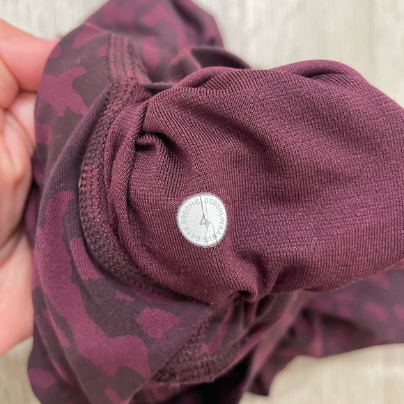 Lululemon Align High Rise Purple Leopard Leggings Cropped - Picture 8 of 8